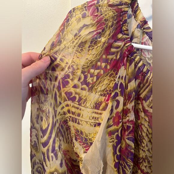 Jean Paul Gaultier Silk Made in Italy Peasant Style Soleil Blouse M - Picture 5 of 7